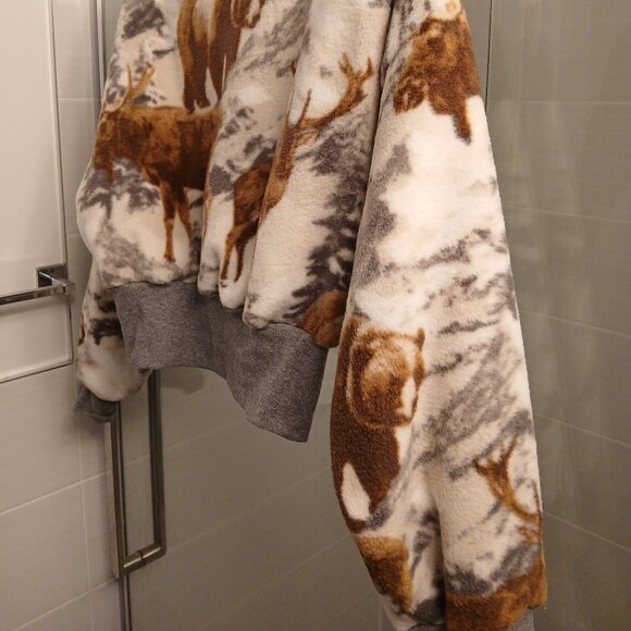 Vintage Cropped Fleece Wildlife Top - Picture 9 of 12